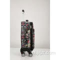 Bedrukte bloemen Trolley bagage met verwijderde Spinner